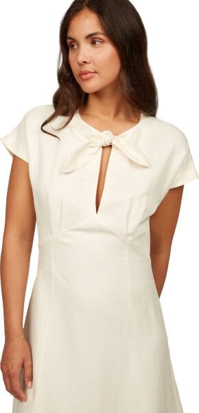 LINEN VIS KNOT TIE S/S DRESS