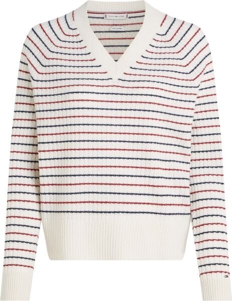 WOOL CASH CABLE V-NK LS SWT