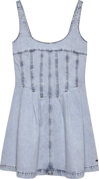 PLEAT SEAM DENIM DRESS BJ6014
