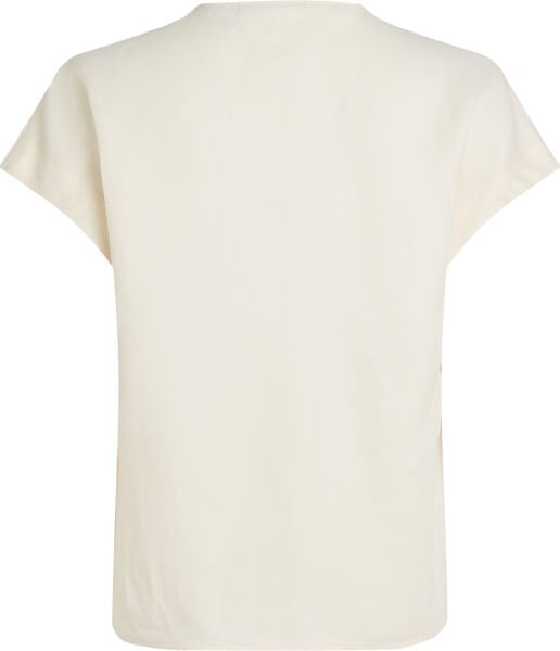 LINEN VIS KNOT TIE S/S BLOUSE