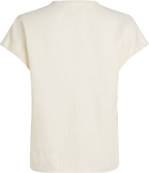 LINEN VIS KNOT TIE S/S BLOUSE