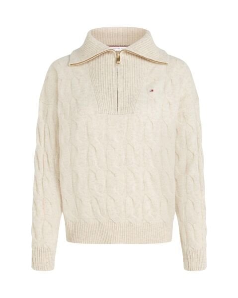 SOFT WOOL CABLE 1/2 ZIP LS SWT