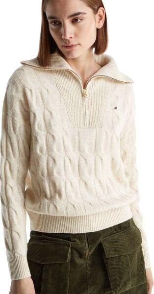 SOFT WOOL CABLE 1/2 ZIP LS SWT