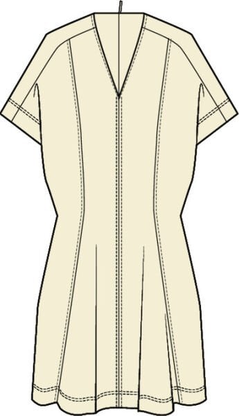 COTTON POPLIN PANEL MINI DRESS