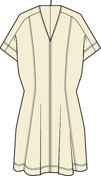 COTTON POPLIN PANEL MINI DRESS