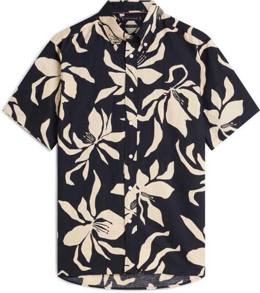 CL LINEN BLEND FLOWER PRT SHIR