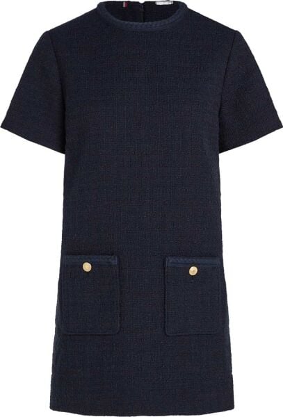 TWEED CO MIX SHORT SHIFT DRESS