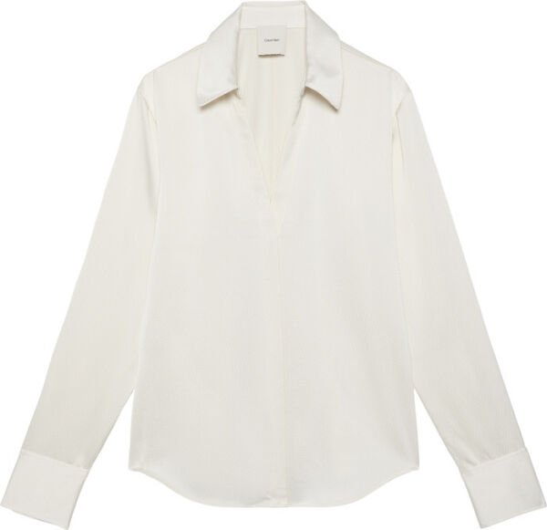 HAMMERED SATIN FITTED SHIRT