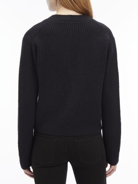 BOUCLE RIB V-NK RELAXED CARDIG