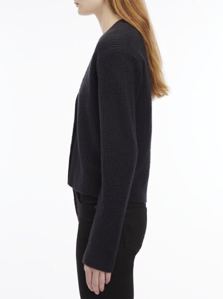 BOUCLE RIB V-NK RELAXED CARDIG