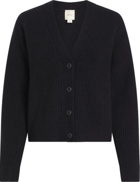 BOUCLE RIB V-NK RELAXED CARDIG