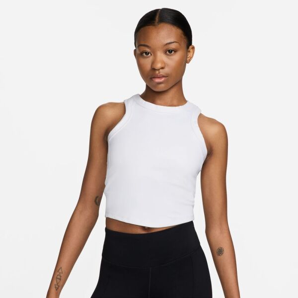 W NK ONE FITTED DF CROP TANK Beyaz - L