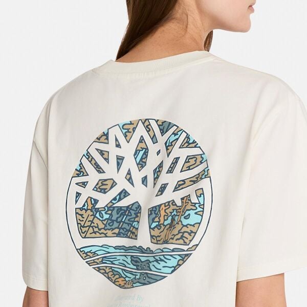 Illustrated Tree Logo Back Graphic Tee