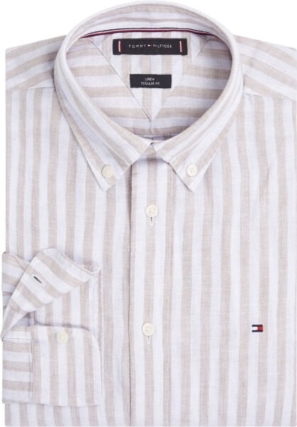 LINEN ESSENTIAL STRIPE RF SHIR