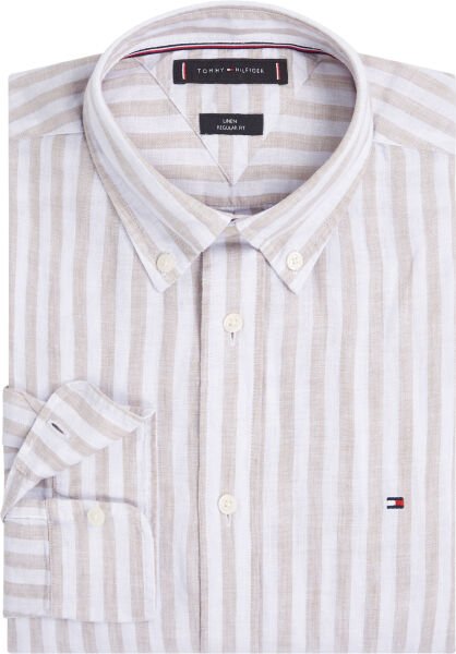 LINEN ESSENTIAL STRIPE RF SHIR Beyaz - XL