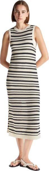 CROCHET C-NK SL MIDI SWT DRESS