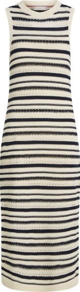 CROCHET C-NK SL MIDI SWT DRESS