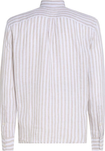 LINEN ESSENTIAL STRIPE RF SHIR Beyaz - L