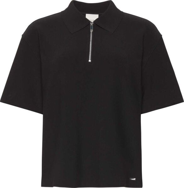 SS TAILORED KNIT COLLAR ZIP TO